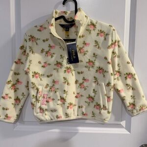 Ralph Lauren Floral Fleece Quarter-zip Pullover